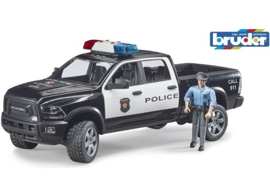 BRUDER 2505 Terénní auto RAM 2500 POLICIE s figurkou