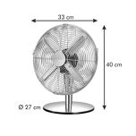 Stolní ventilátor FANCY HOME pr. 30 cm, chrom  