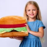 Take Me Home hamburger plyšový 40cm s obličejem 0m+